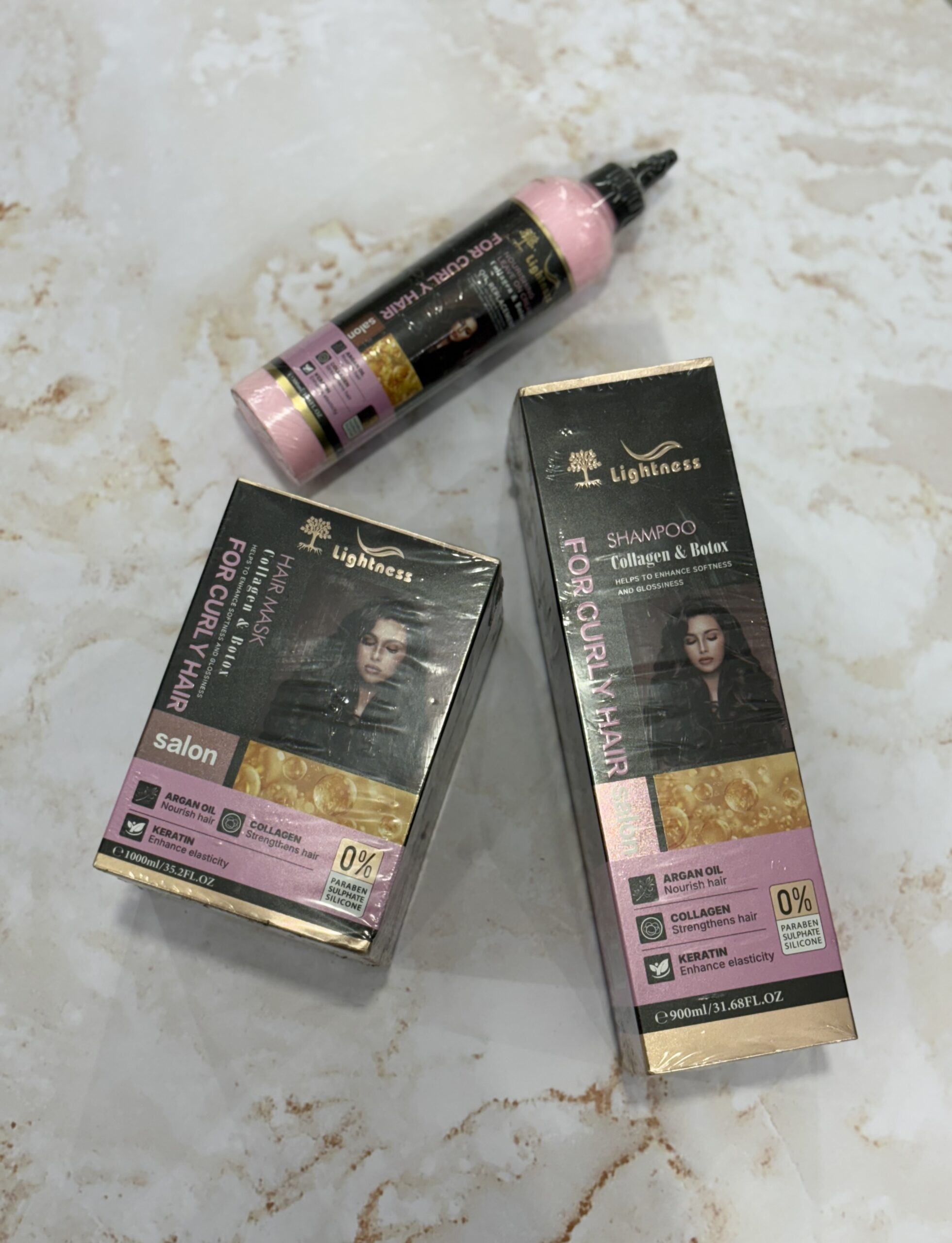 ماسک و شامپو لایتنس(موهای حالتدار)