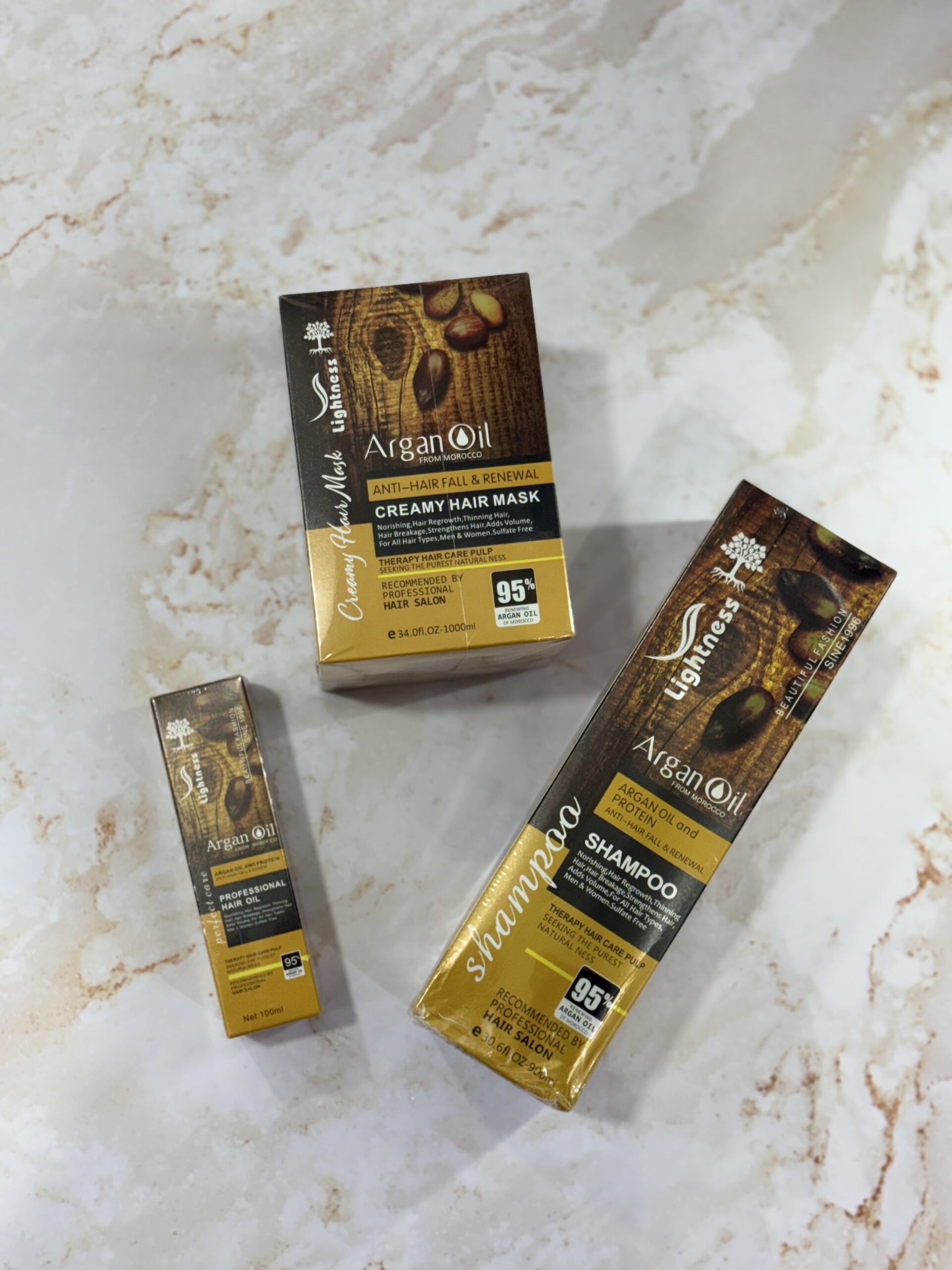 ماسک و شامپو و روغن آرگان(فیری سولفات)